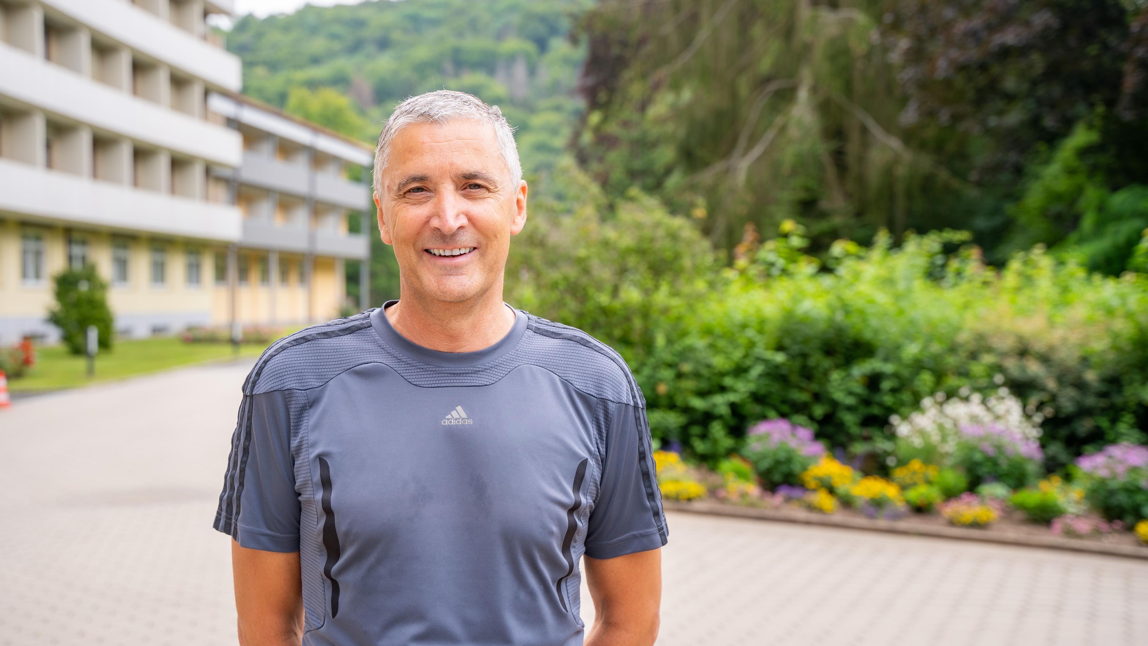 Rehabilitand in der Rehaklinik Lautergrund.